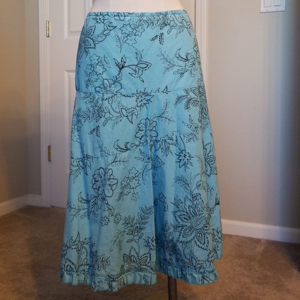 Worthington Cotton Floral Skirt Size 14